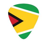 Bandera de Guyana 12 púas de guitarra por paquete, disponibles en 3 grosores diferentes, adecuadas para guitarras eléctricas, ukeleles, etc.