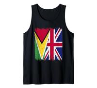 Bandera de Guyana Reino Unido Herencia británica de Guyana Camiseta sin Mangas
