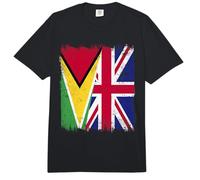 Bandera de Guyana Reino Unido Herencia británica de Guyana Comfort Colors Adult Heavyweight T-Shirt