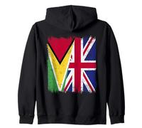 Bandera de Guyana Reino Unido Herencia británica de Guyana Sudadera con Capucha