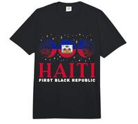 Bandera de Haití Día de la Bandera de Haití Primera República Neg Comfort Colors Adult Heavyweight T-Shirt