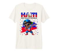 Bandera de Haití la Primera república Negra 1804 para niños Camiseta Premium