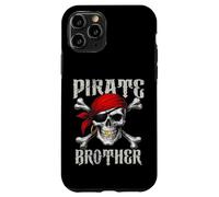 Bandera de Hermano Pirata Jolly Roger y Huesos Cruzados de Calavera para Halloween Carcasa para iPhone 11 Pro