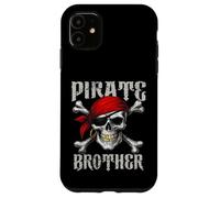Bandera de Hermano Pirata Jolly Roger y Huesos Cruzados de Calavera para Halloween Carcasa para iPhone 11