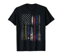 Bandera de héroe de Primera Respuesta Enfermera EMS Policía Bombero Camiseta