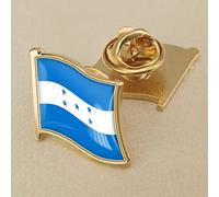 Bandera De Honduras Broche De Insignia De Epoxi De Cristal - Insignias De Bandera Mundial Broche Bandera De País Hebilla De Mariposa Joyería Novedosa Para Accesorios De Bolsa De Ropa Patriota,