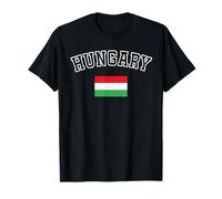 Bandera de Hungría Vintage Envejecida con diseño Retro Camiseta