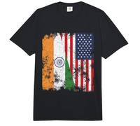 Bandera de India USA Envejecida, Mitad Americana Comfort Colors Adult Heavyweight T-Shirt