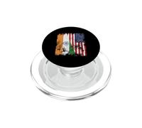 Bandera de India USA Envejecida, Mitad Americana PopSockets PopGrip para MagSafe