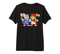 Bandera de India y Corea del Sur Raíces Indio-Coreanas Camiseta Premium