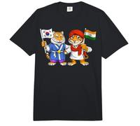 Bandera de India y Corea del Sur Raíces Indio-Coreanas Comfort Colors Adult Heavyweight T-Shirt