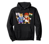 Bandera de India y Corea del Sur Raíces Indio-Coreanas Sudadera con Capucha