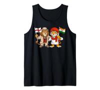 Bandera de Inglaterra e India Raíces inglesas Reino Unido Camiseta sin Mangas