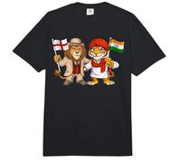 Bandera de Inglaterra e India Raíces inglesas Reino Unido Comfort Colors Adult Heavyweight T-Shirt