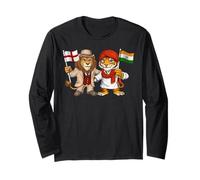 Bandera de Inglaterra e India Raíces inglesas Reino Unido Manga Larga