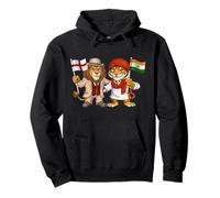 Bandera de Inglaterra e India Raíces inglesas Reino Unido Sudadera con Capucha