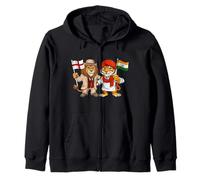 Bandera de Inglaterra e India Raíces inglesas Reino Unido Sudadera con Capucha