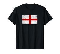 Bandera de Inglaterra Estilo Grunge de San Jorge inglés, Hombres, Mujeres y niños Camiseta