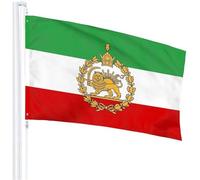 Bandera De Irán De 3 X 5 Pies, Banderas Persas Históricas, Banderas Nacionales De Irán, Colores Vivos Y Bandera Iraní De Poliéster Resistente a Decoloración