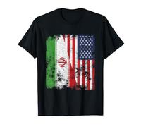 Bandera de Irán, Estados Unidos, Envejecida, Mitad Americana Camiseta