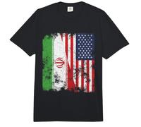Bandera de Irán, Estados Unidos, Envejecida, Mitad Americana Comfort Colors Adult Heavyweight T-Shirt