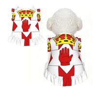 Bandera de Irlanda del Norte para mascotas, ropa para perro, camisa para cachorro, ropa de Yorkie, ropa linda para perros pequeños y gatos, ropa de verano para mascotas
