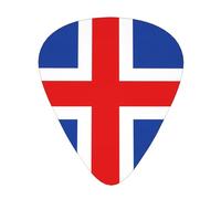 Bandera de Islandia 12 púas de guitarra por paquete, disponibles en 3 grosores diferentes, adecuadas para guitarras eléctricas, ukeleles, etc.
