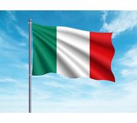 Bandera de Italia 85x1,50cm | Reforzada y con Pespuntes | Bandera Con 2 ojales Metálicos y Resistente al Agua