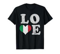 Bandera de Italia, Amor, Italiana, Familia, Patrimonio Retro Camiseta