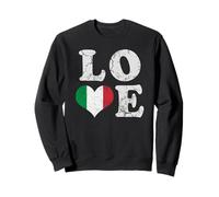 Bandera de Italia, Amor, Italiana, Familia, Patrimonio Retro Sudadera