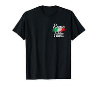 Bandera de Italia de Roma, Recuerdo de Italia 2025 Jubileo (Bolsillo y Espalda) Camiseta
