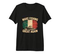 Bandera de Italia Italia Hacer Que la Pesca Sea Grande Otra Vez Angler Humor Mem Camiseta Premium