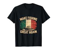 Bandera de Italia Retro Vintage Que Hace Que la Pesca Sea Genial de Nuevo Camiseta