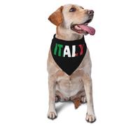 Bandera De Italia Texto En Italiano Arte De Palabras Bandana Perros Ajustable Bandana Mascotas Lavable Bufanda Mascota para Uso Diario Mascotas Cachorros