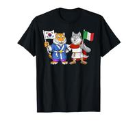 Bandera de Italia y Corea del Sur Raíces ítalo-Coreanas Camiseta