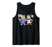 Bandera de Italia y Corea del Sur Raíces ítalo-Coreanas Camiseta sin Mangas