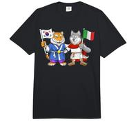 Bandera de Italia y Corea del Sur Raíces ítalo-Coreanas Comfort Colors Adult Heavyweight T-Shirt