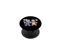 Bandera de Italia y Corea del Sur Raíces ítalo-Coreanas PopSockets PopGrip Adhesivo
