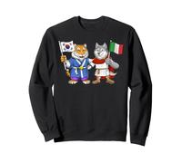 Bandera de Italia y Corea del Sur Raíces ítalo-Coreanas Sudadera