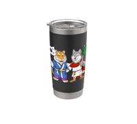 Bandera de Italia y Corea del Sur Raíces ítalo-coreanas Vaso térmico de acero inoxidable de doble pared