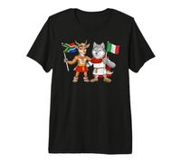 Bandera de Italia y Sudáfrica Raíces Italo-sudafricanas Camiseta Premium