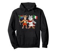 Bandera de Italia y Sudáfrica Raíces Italo-sudafricanas Sudadera con Capucha