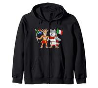 Bandera de Italia y Sudáfrica Raíces Italo-sudafricanas Sudadera con Capucha