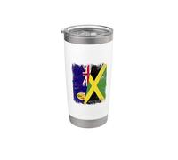 Bandera de Jamaica de las Islas Turcas y Caicos Vaso térmico de acero inoxidable de doble pared