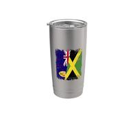 Bandera de Jamaica de las Islas Turcas y Caicos Vaso térmico de acero inoxidable de doble pared