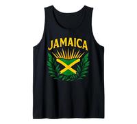 Bandera de Jamaica Escudo Isla del Caribe Orgullo Recuerdo de Viaje Camiseta sin Mangas