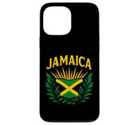 Bandera de Jamaica Escudo Isla del Caribe Orgullo Recuerdo de Viaje Carcasa para iPhone 13 Pro MAX