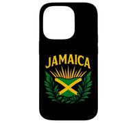 Bandera de Jamaica Escudo Isla del Caribe Orgullo Recuerdo de Viaje Carcasa para iPhone 14 Pro