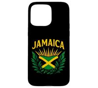 Bandera de Jamaica Escudo Isla del Caribe Orgullo Recuerdo de Viaje Carcasa para iPhone 15 Pro MAX