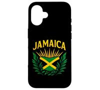 Bandera de Jamaica Escudo Isla del Caribe Orgullo Recuerdo de Viaje Carcasa para iPhone 16